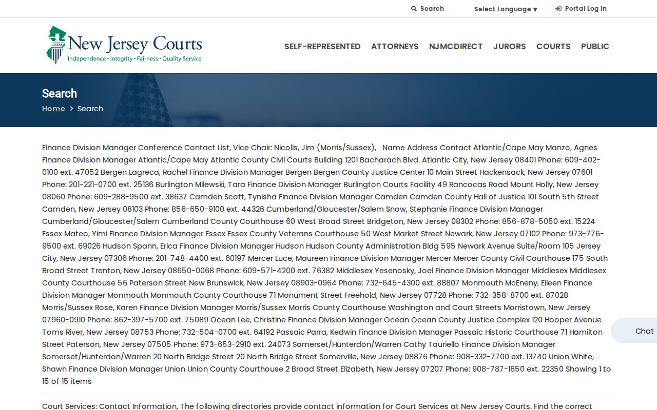 Monmouth residents directory New Jersey statewide court search