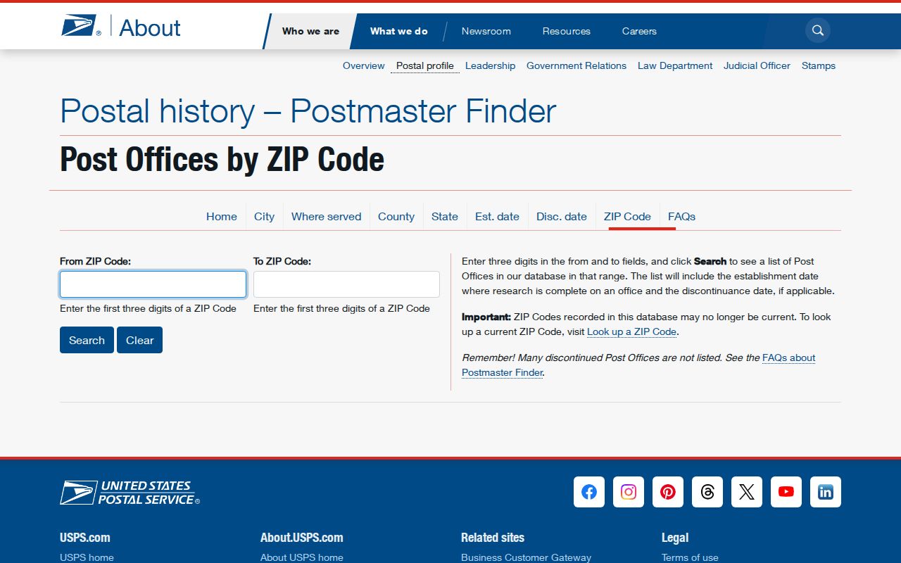 Monmouth County ZIP code USPS post office finder by ZIP