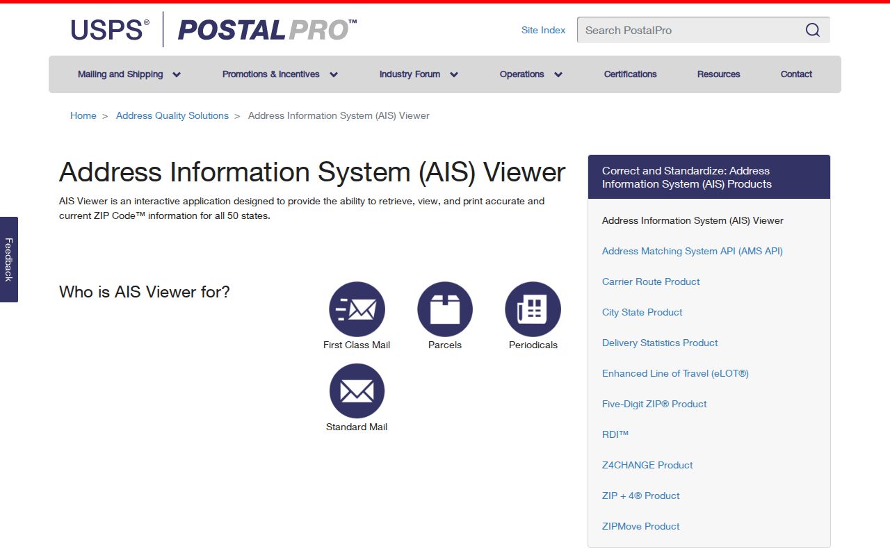 Monmouth County ZIP code USPS AIS ZIP plus four address lookup
